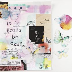 Paint, stencil, and collage provide creative meditation exercises to help process memories and keep grounded.