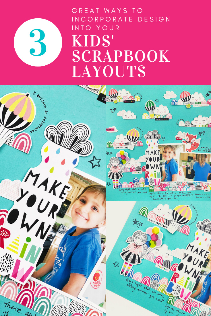 Larkindesign Kids Scrapbook Album Project | Natalie Edition Make Your Own Rainbow