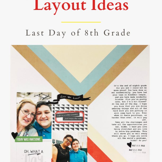 Larkindesign Kids Scrapbook Albums Project | Nick Edition | Eighth Grade Graduation