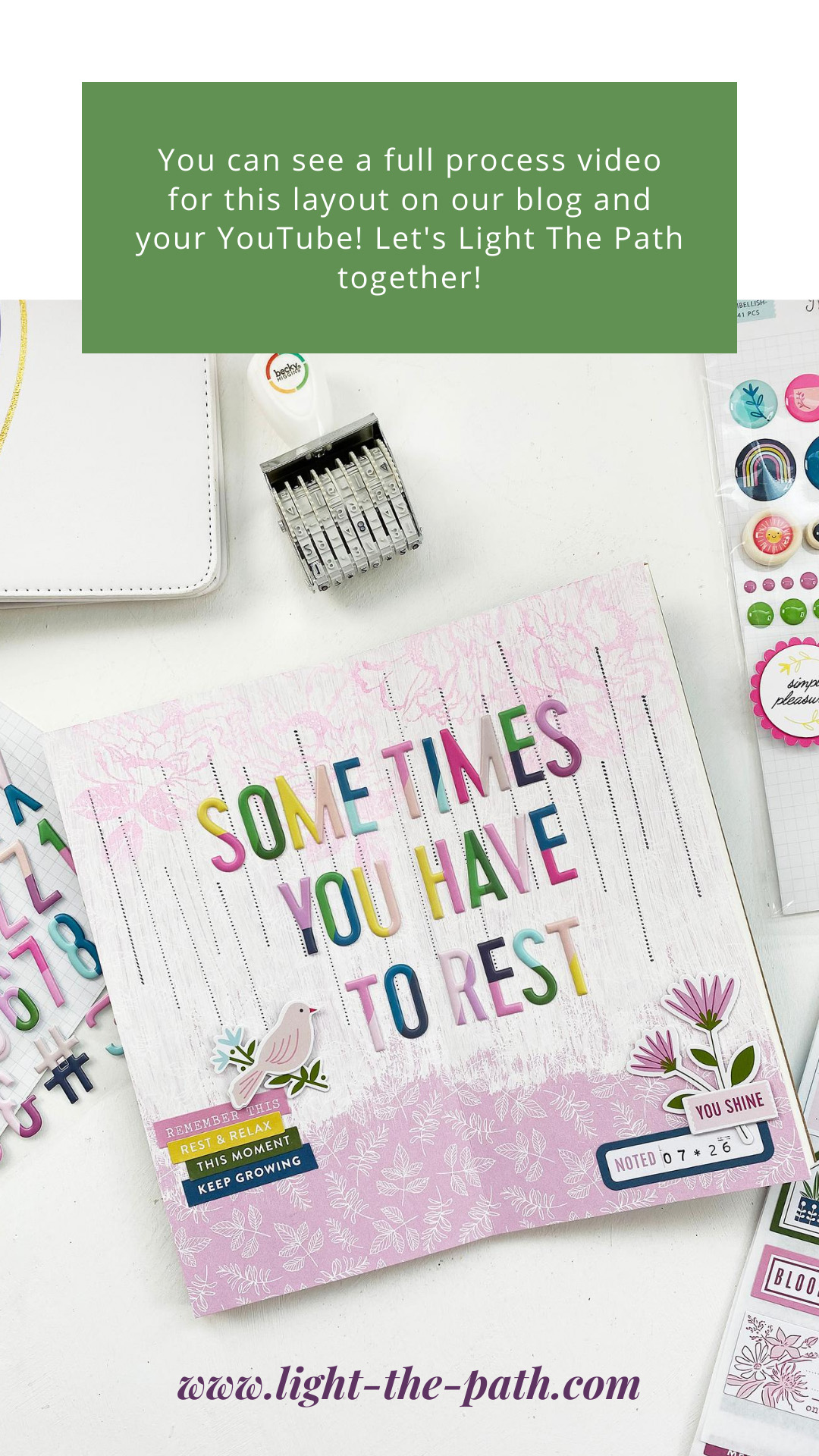 Light The Path Art Journal With Me Vol 06 | You Have To Rest