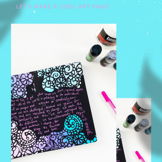 Light The Path Art Journal With Me | New Dina Wakley Black Art Journal