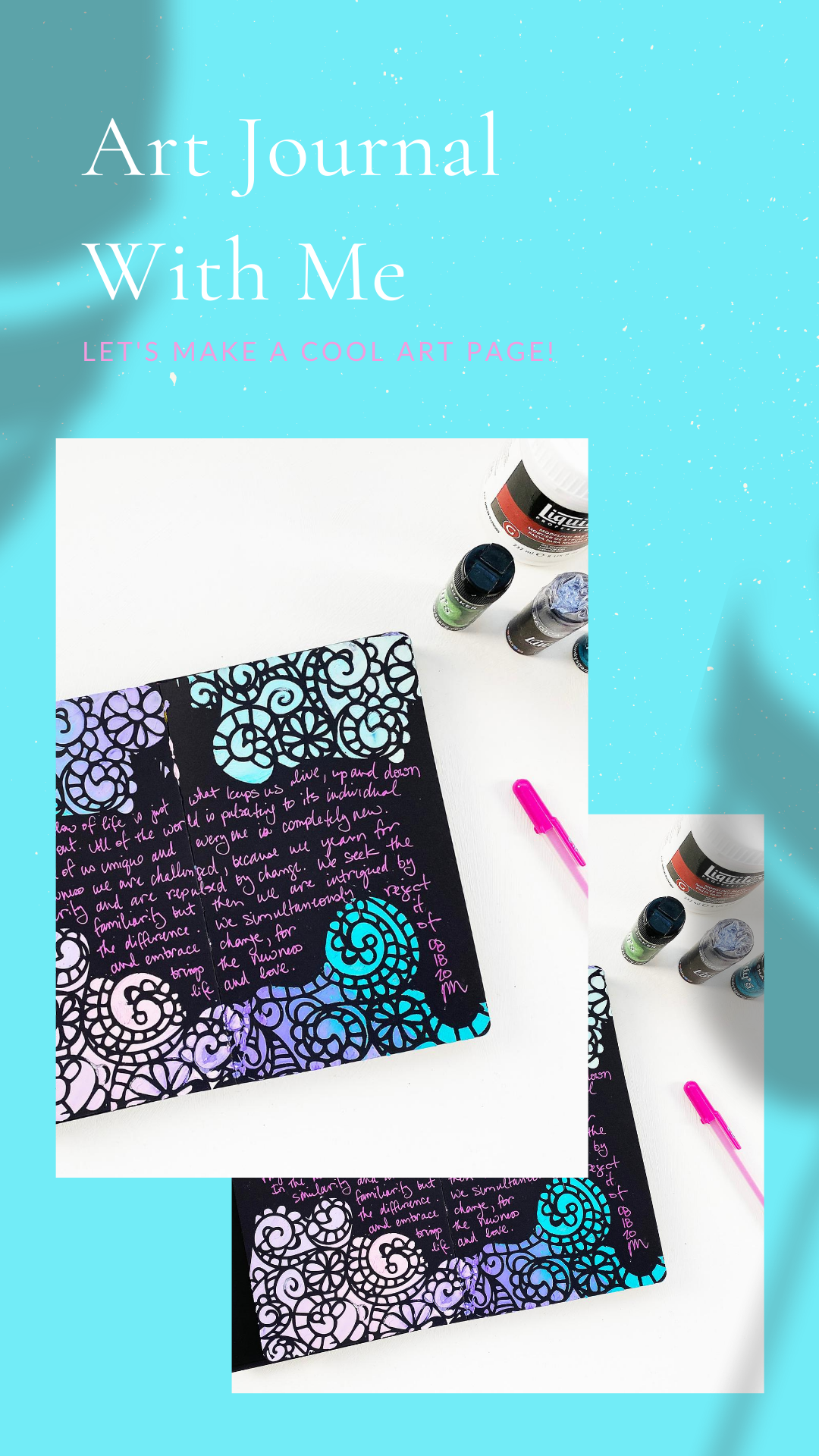 Light The Path Art Journal With Me | New Dina Wakley Black Art Journal