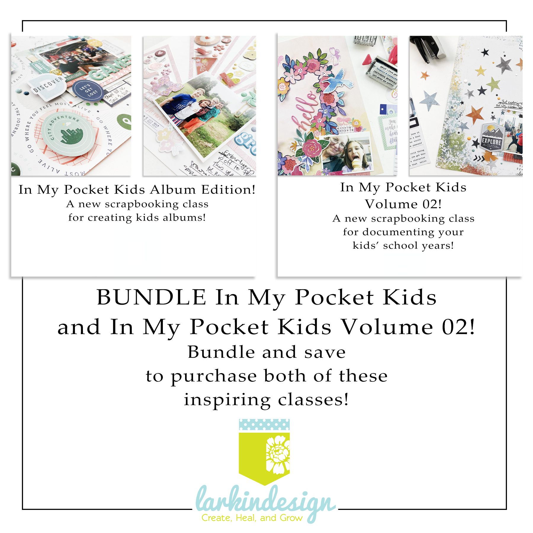 Class Bundle: In My Pocket Kids Album Edition And Volume 02 Memory Keeping Class