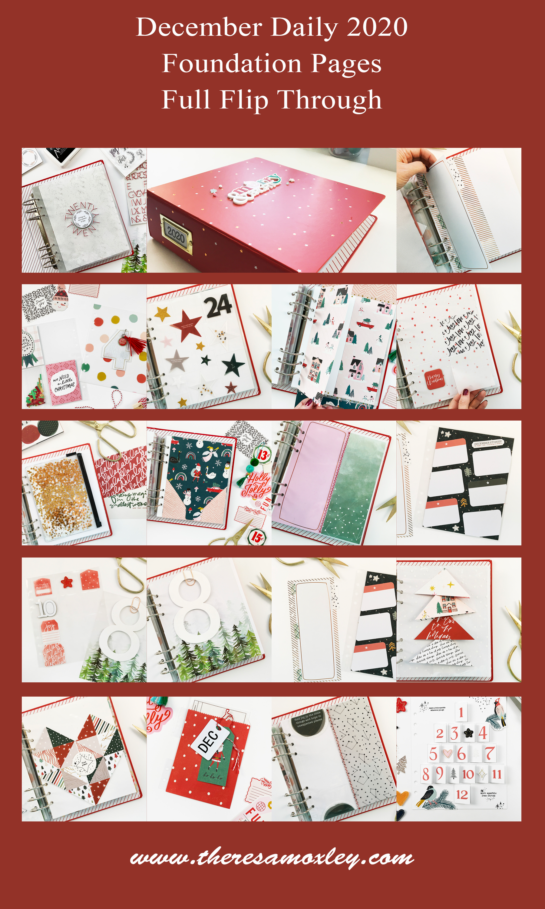 Theresa Moxley December Daily 2020 Full Foundation Pages Flip Through