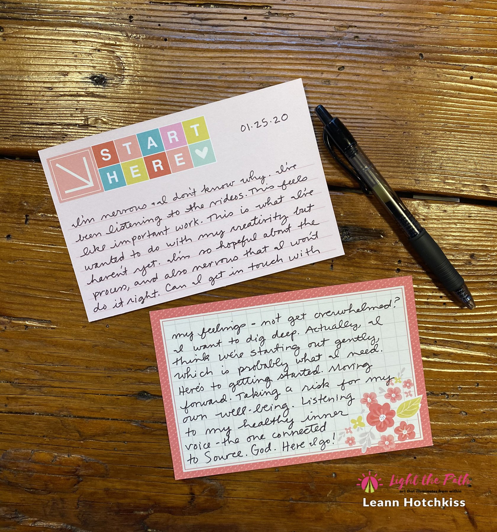 Journaling from January 2020, as Le starts this art healing journey