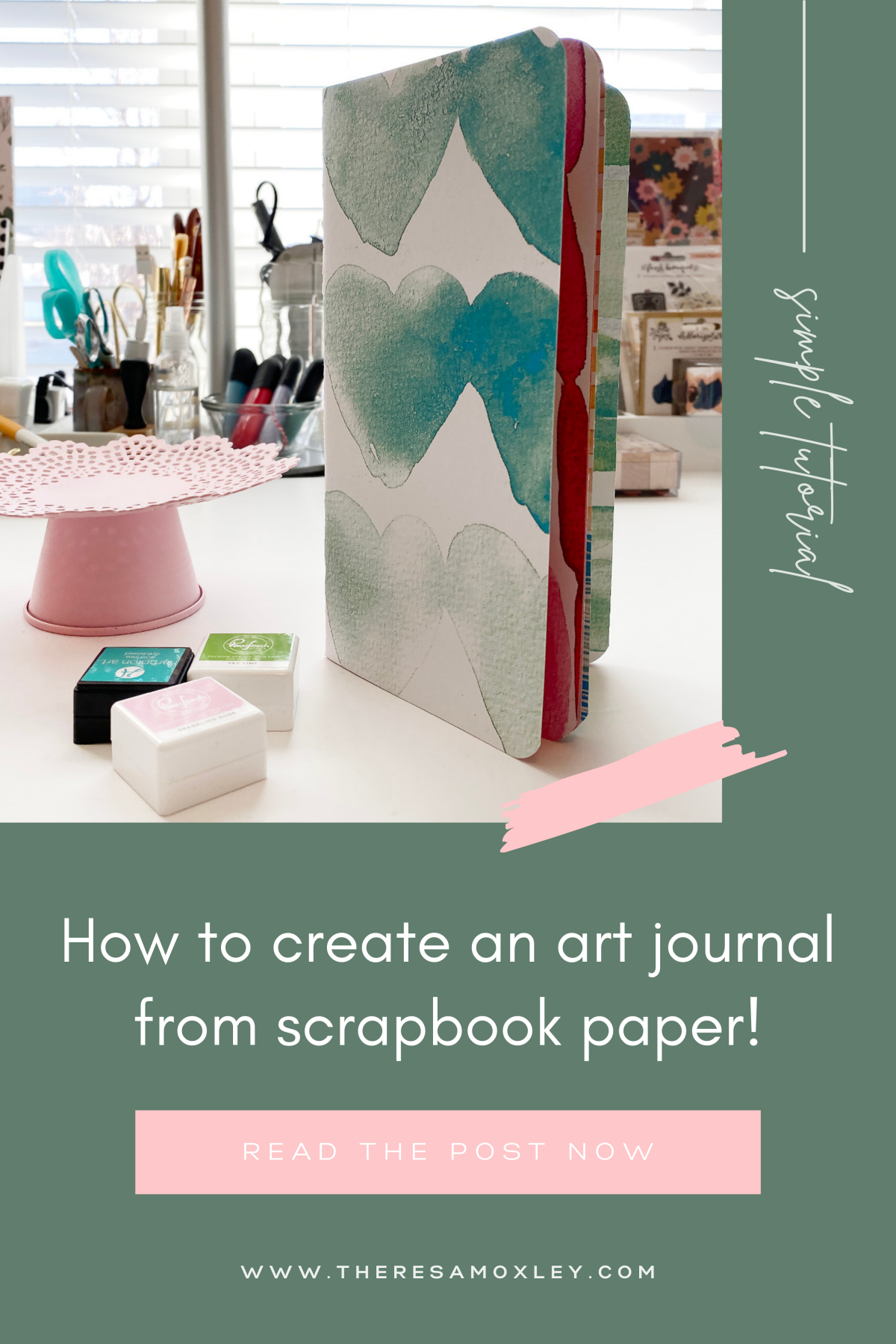 Art Journal With Me | How To Create a Simple Art Journal Using Scrapbook Paper