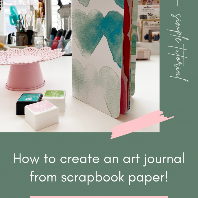 Art Journal With Me | How To Create a Simple Art Journal Using Scrapbook Paper