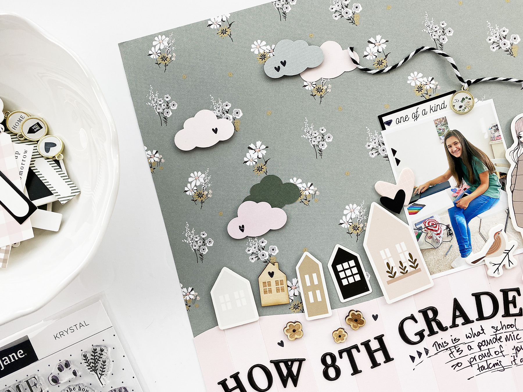 Kids Scrapbook Albums Project | Natalie's First Day of 8th Grade