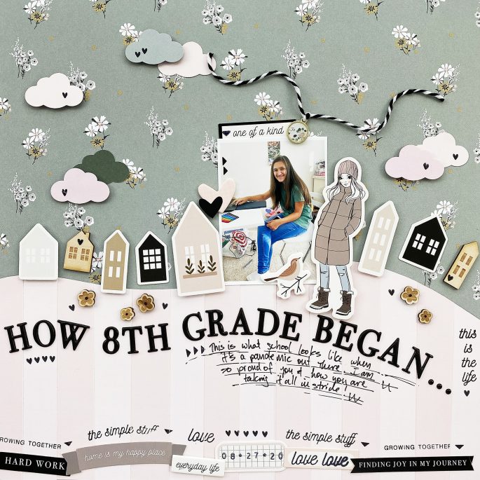 Kids Scrapbook Albums Project | Natalie's First Day of 8th Grade