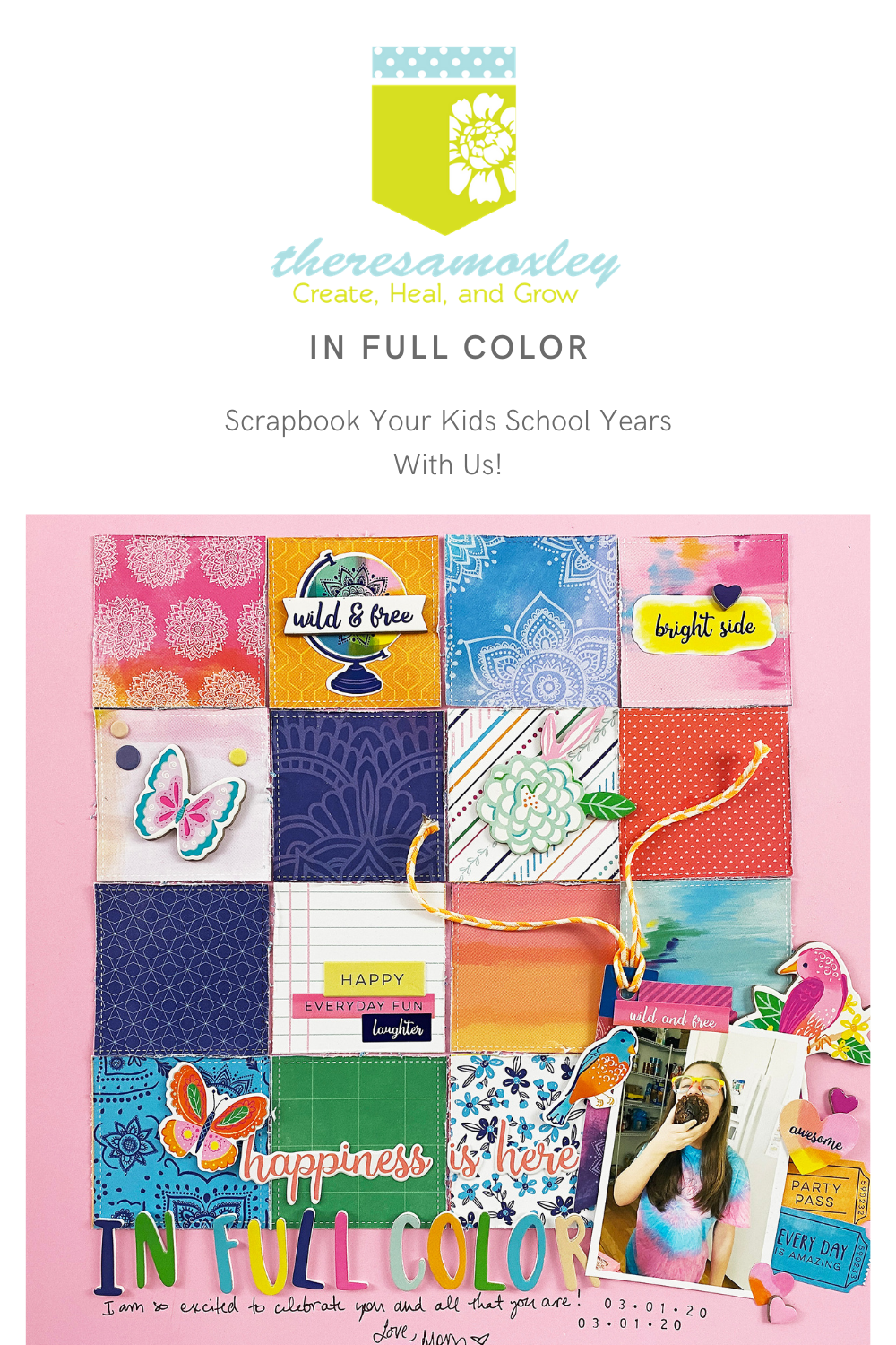 Kids Scrapbook Layout | Natalie Edition In Full Color