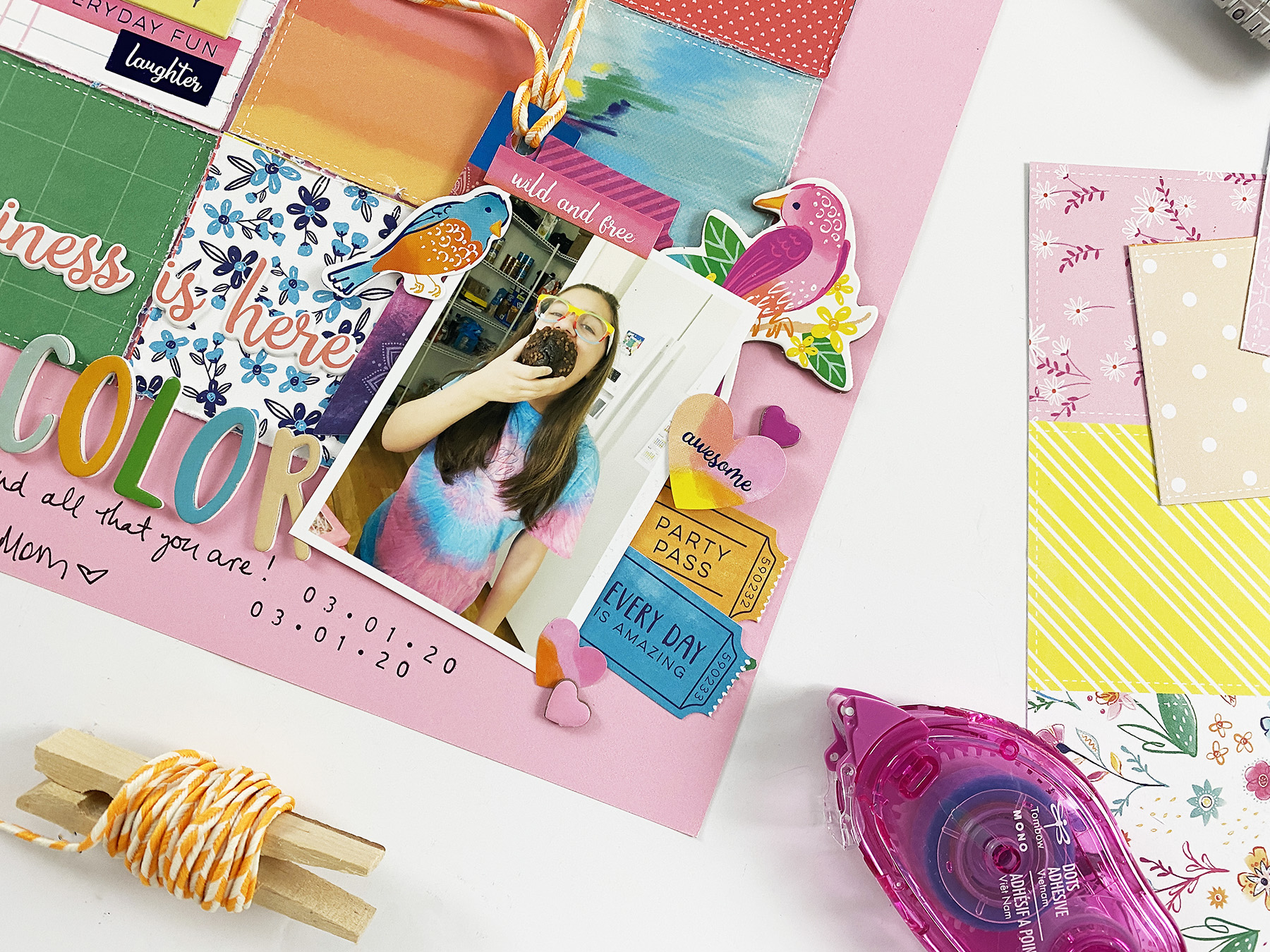 Kids Scrapbook Layout | Natalie Edition In Full Color