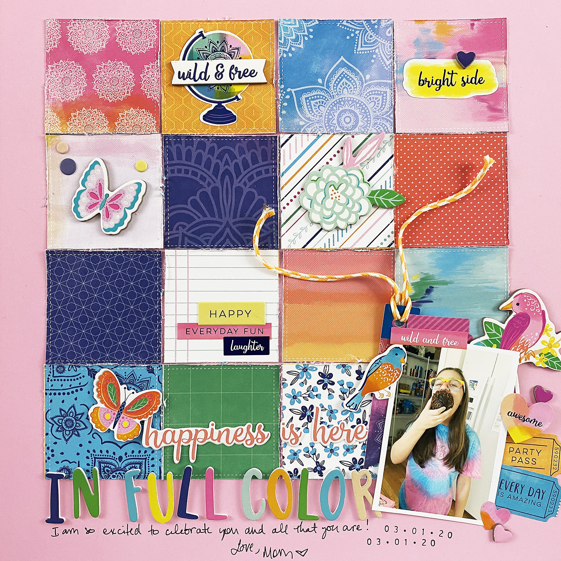 Kids Scrapbook Layout | Natalie Edition In Full Color