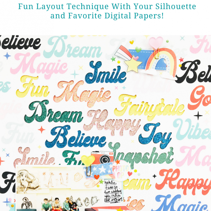 Theresa Moxley Hybrid Scrapbook Layout | This Is Magic ft Project Mouse POP