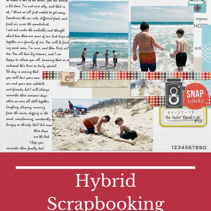 Theresa Moxley Sahlin Studio Design Team | The Outer Banks Hybrid Scrapbook Layout