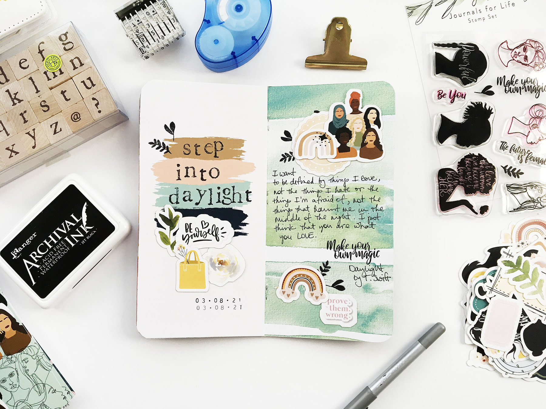 Art Journal With Me | Step Into Daylight ft Journals For Life Unity