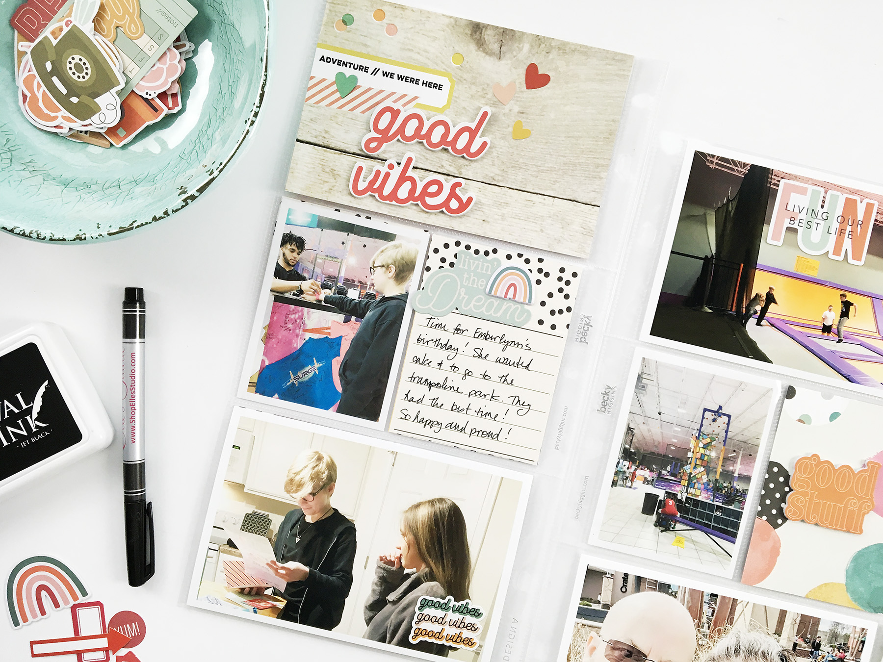 Theresa Moxley Project Life 2020 | January Monthly With Insert ft Simple Stories Hello Today