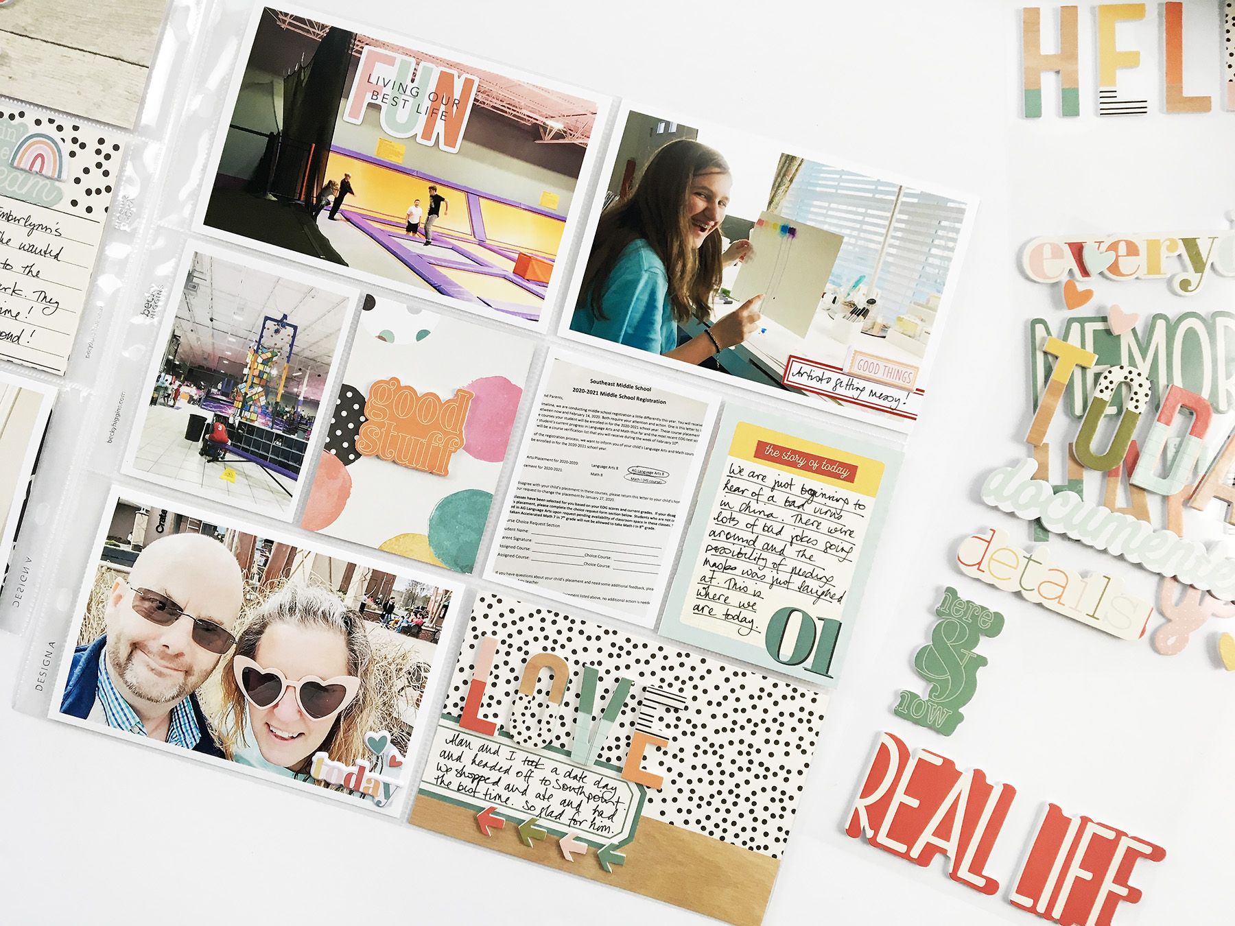 Theresa Moxley Project Life 2020 | January Monthly With Insert ft Simple Stories Hello Today