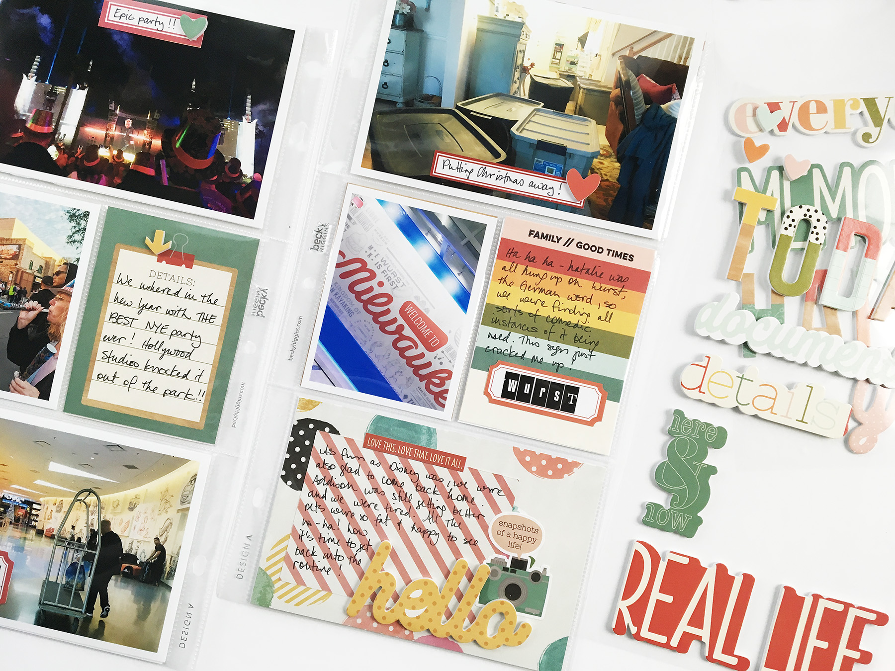 Theresa Moxley Project Life 2020 | January Monthly With Insert ft Simple Stories Hello Today