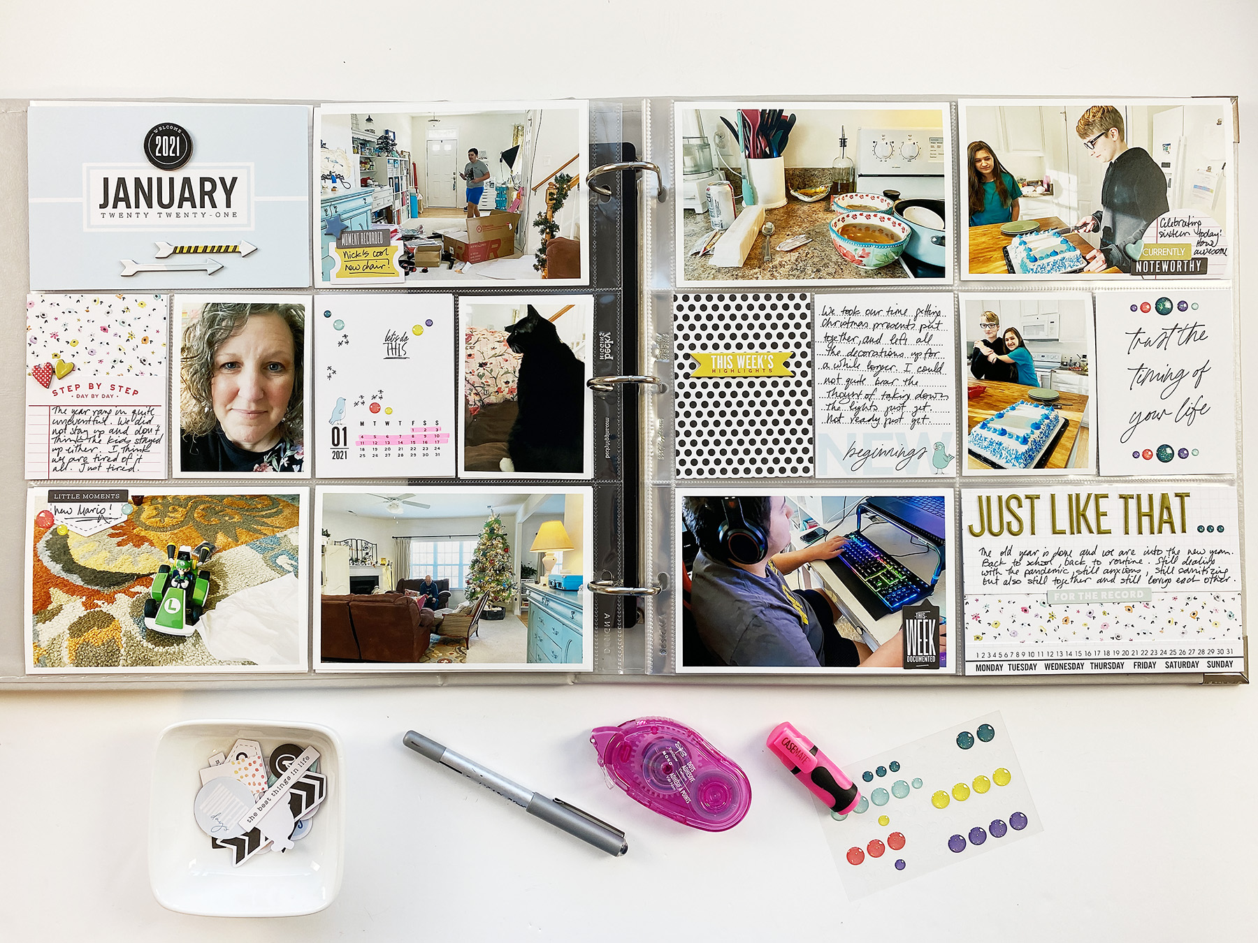 Theresa Moxley Project Life 2021 | January Bi Monthly 01 ft. Cocoa Daisy