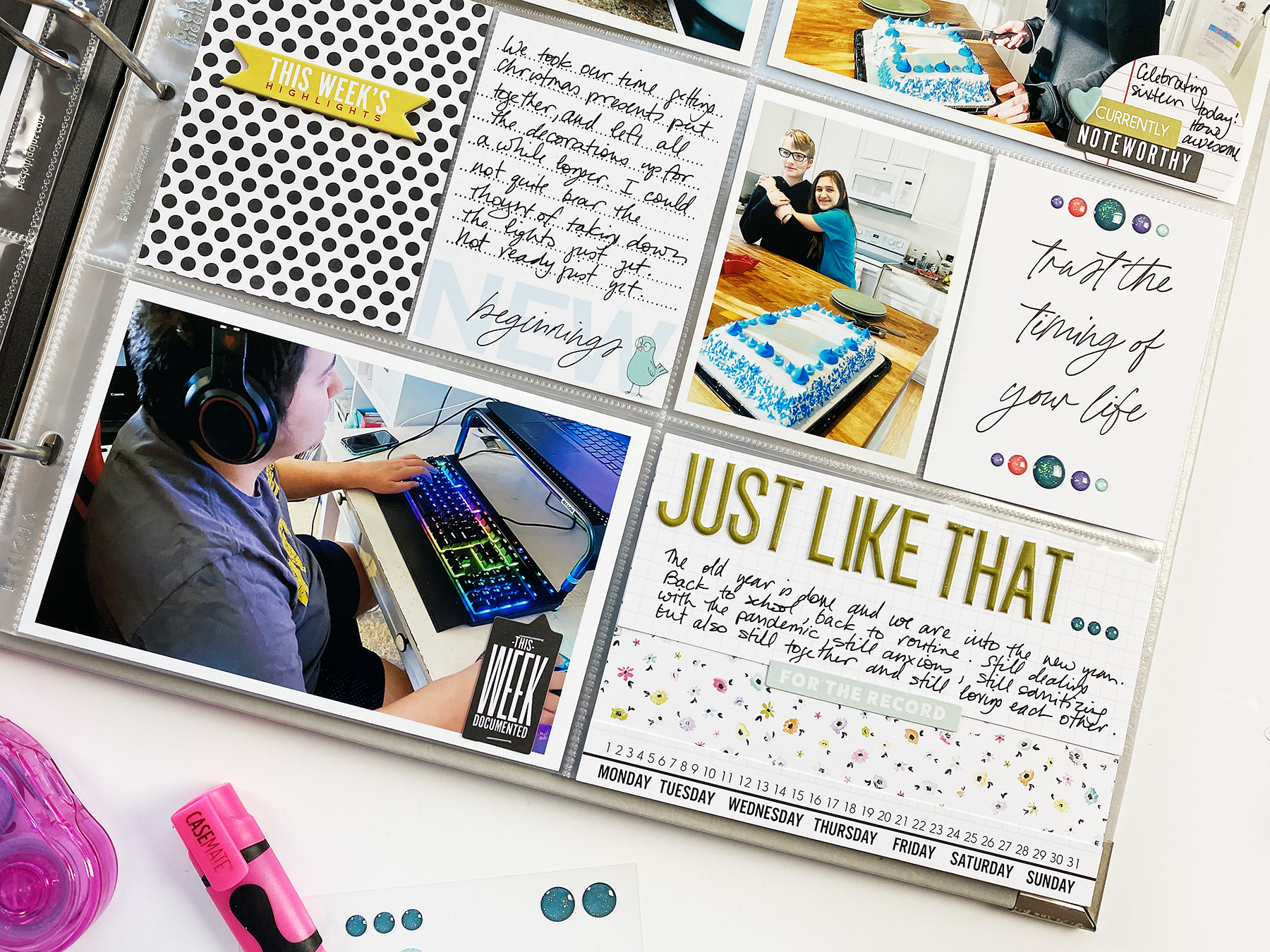 Theresa Moxley Project Life 2021 | January Bi Monthly 01 ft. Cocoa Daisy