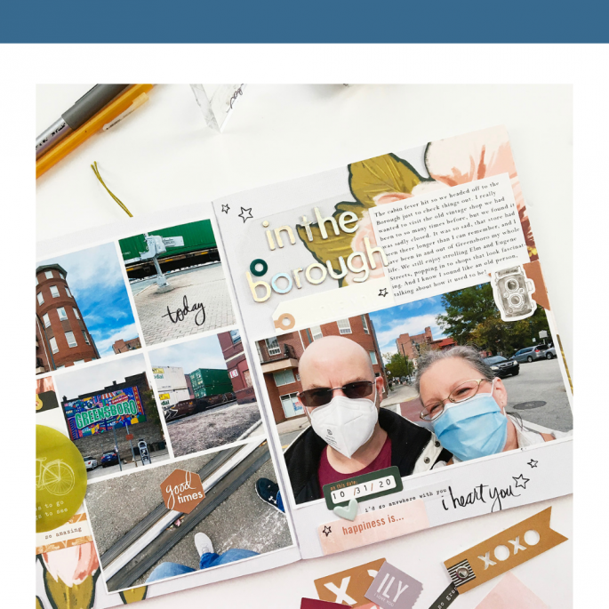 Theresa Moxley Storyline Layout | In The Borough ft Heidi Swapp Honey And Spice