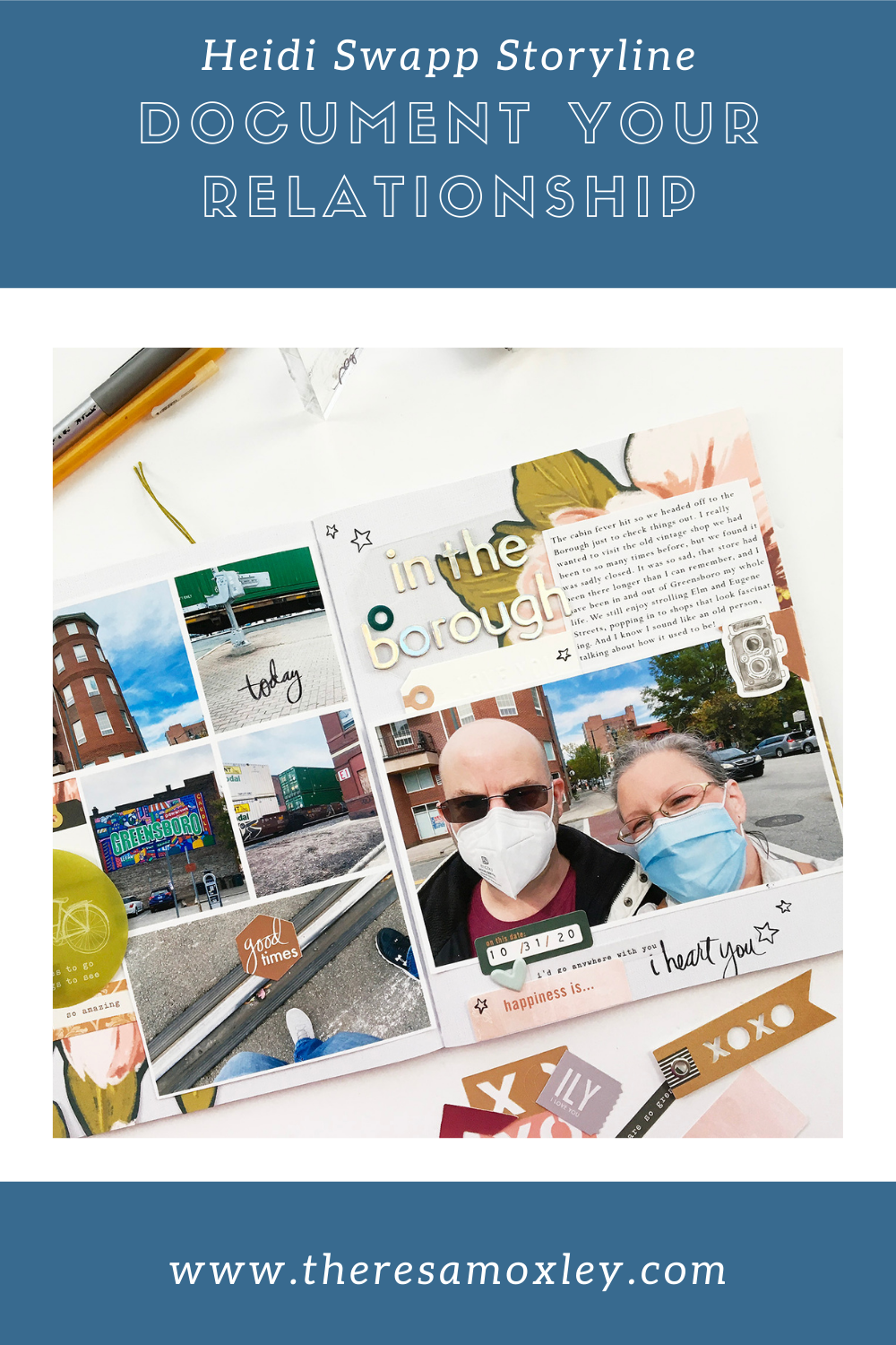 Theresa Moxley Storyline Layout | In The Borough ft Heidi Swapp Honey And Spice