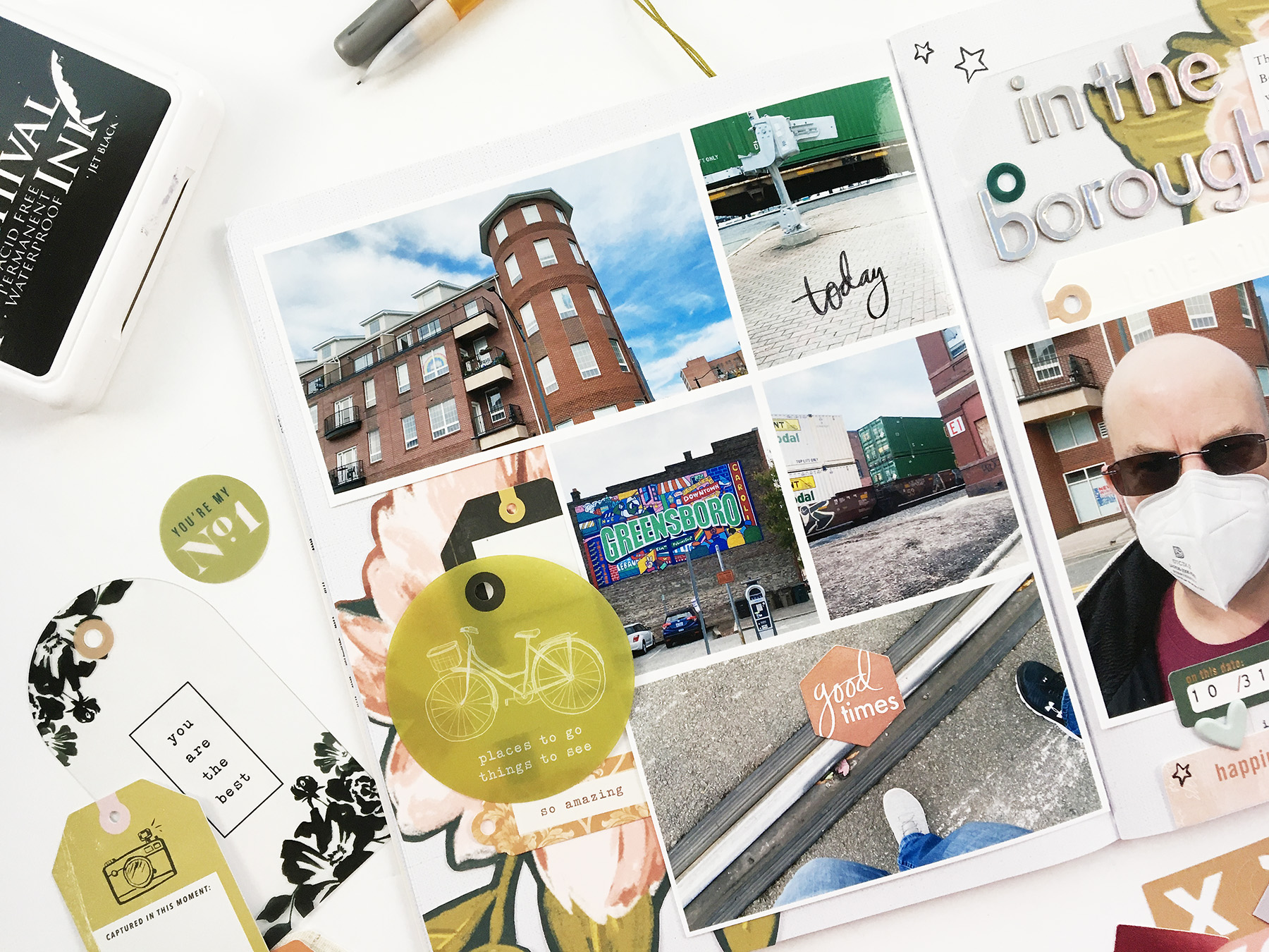 Theresa Moxley Storyline Layout | In The Borough ft Heidi Swapp Honey And Spice