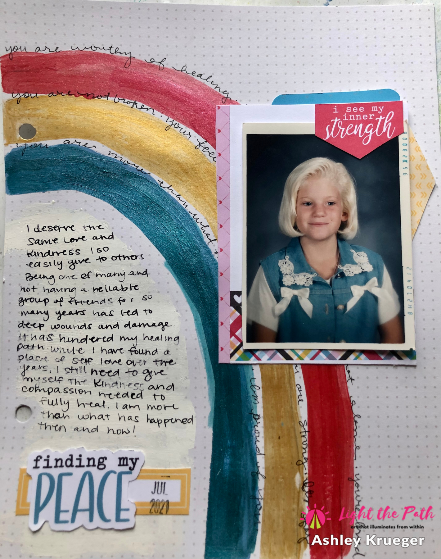 Light The Path 2021 Design Team Ashley Krueger July Inner Child Art Journal