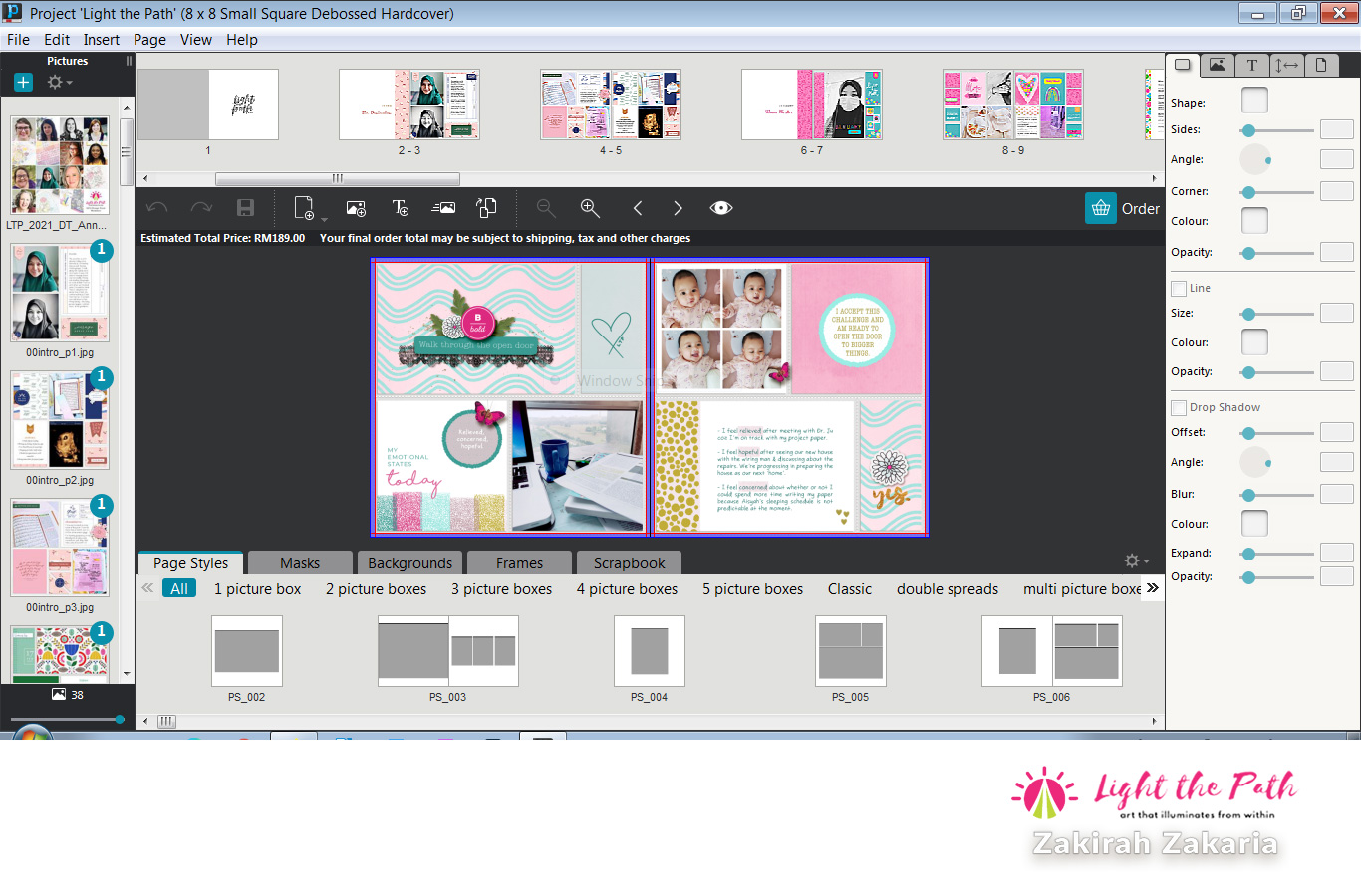 Light The Path Design Team Member Zakirah Zakaria LTP Album Progress Sharing