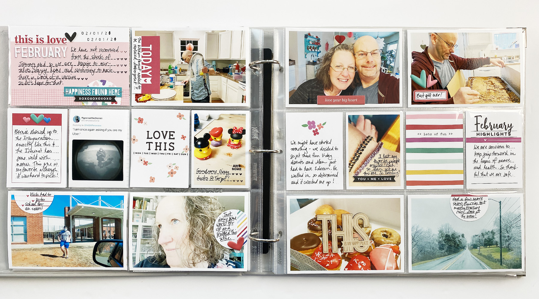 Project Life 2021 February Monthly Layout Ft. Elles Studio