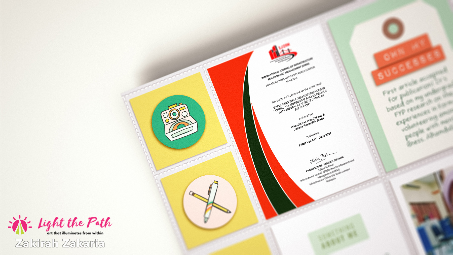 Light the Path 2021 Design Team Zakirah Zakaria | Then & Now