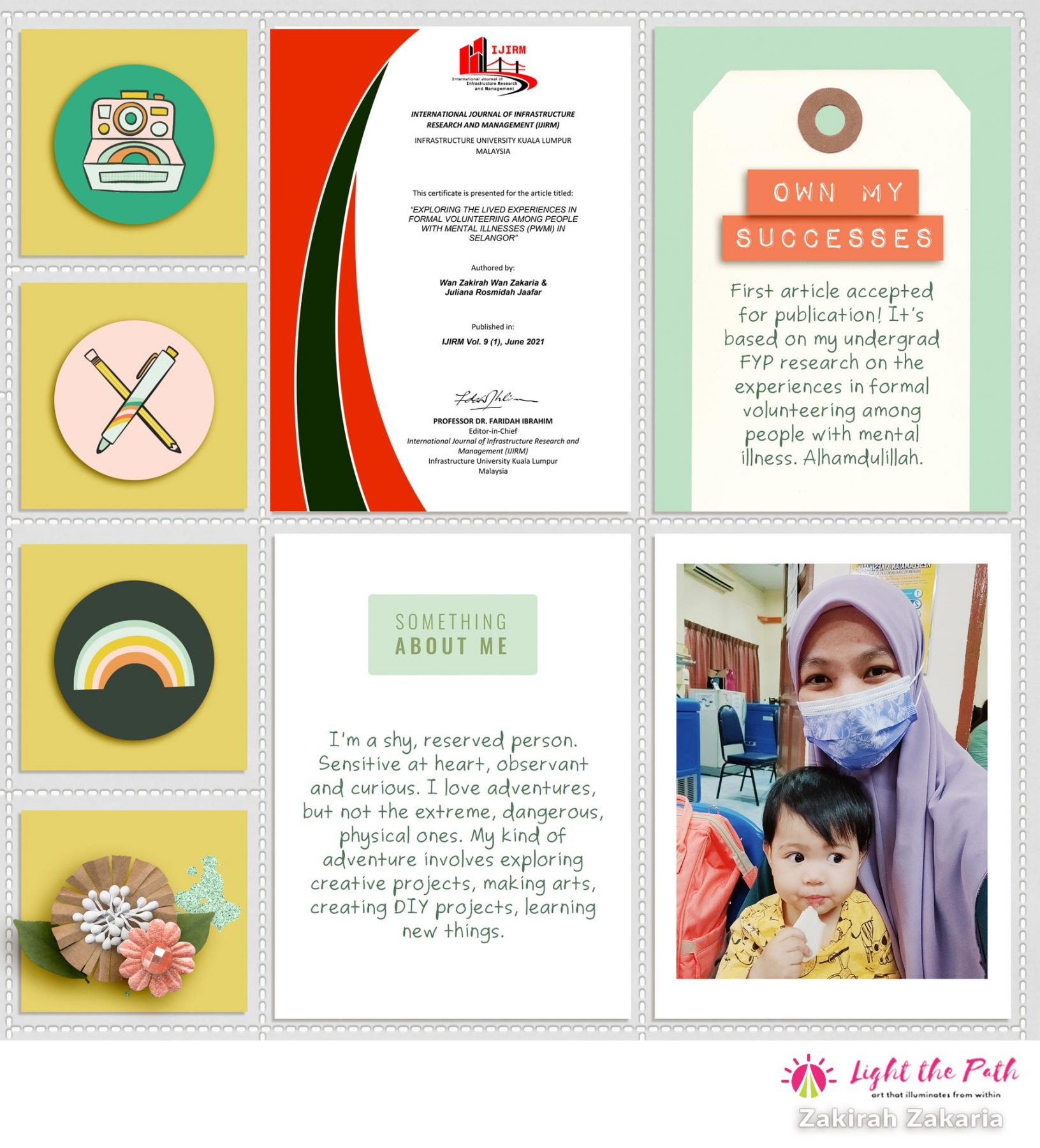 Light the Path 2021 Design Team Zakirah Zakaria | Then & Now