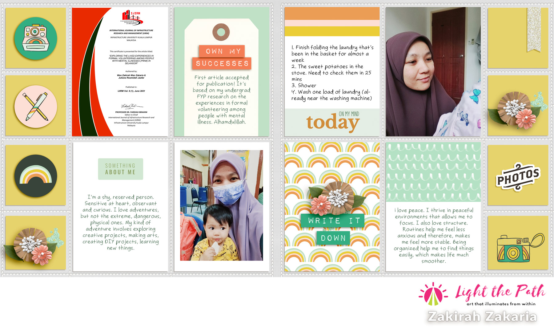 Light the Path 2021 Design Team Zakirah Zakaria | Then & Now