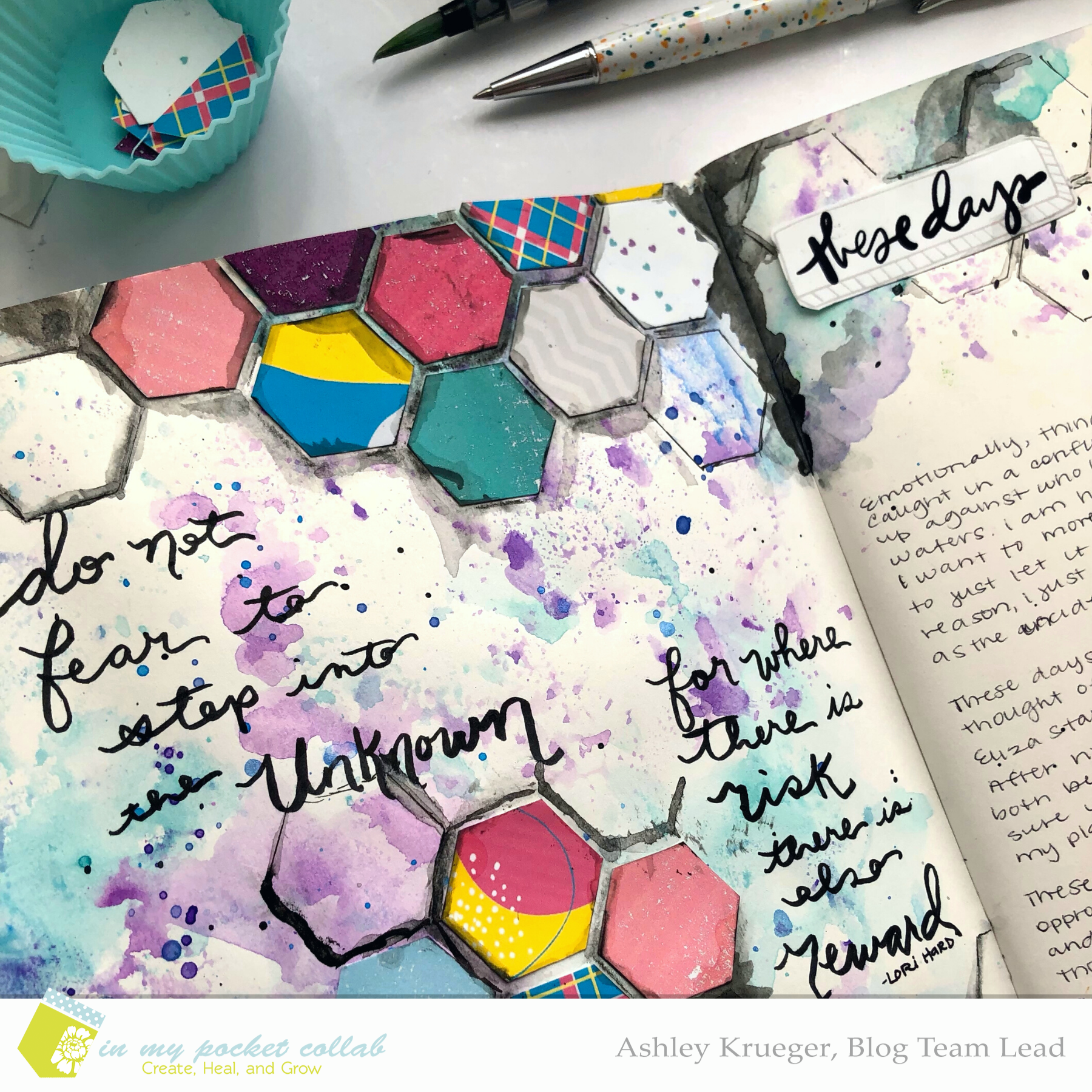 IMP Design Team Ashley Krueger | These Days Art Journal Page