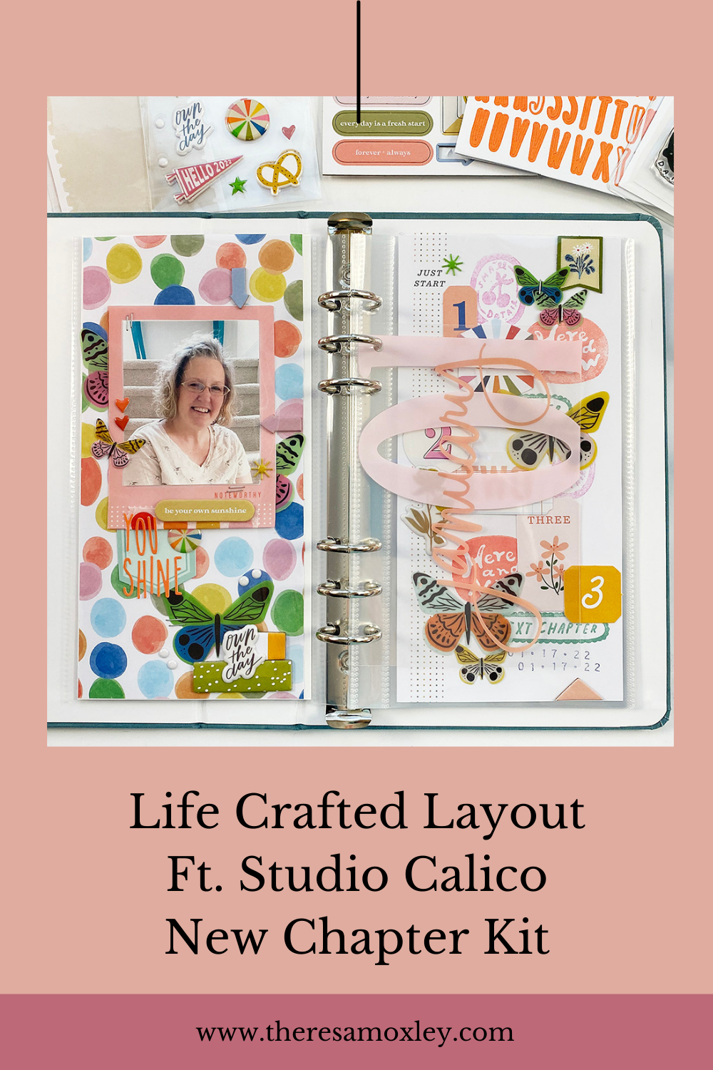 Travelers Notebook Layout by Theresa Moxley | You Shine Ft Studio Calico New Chapter
