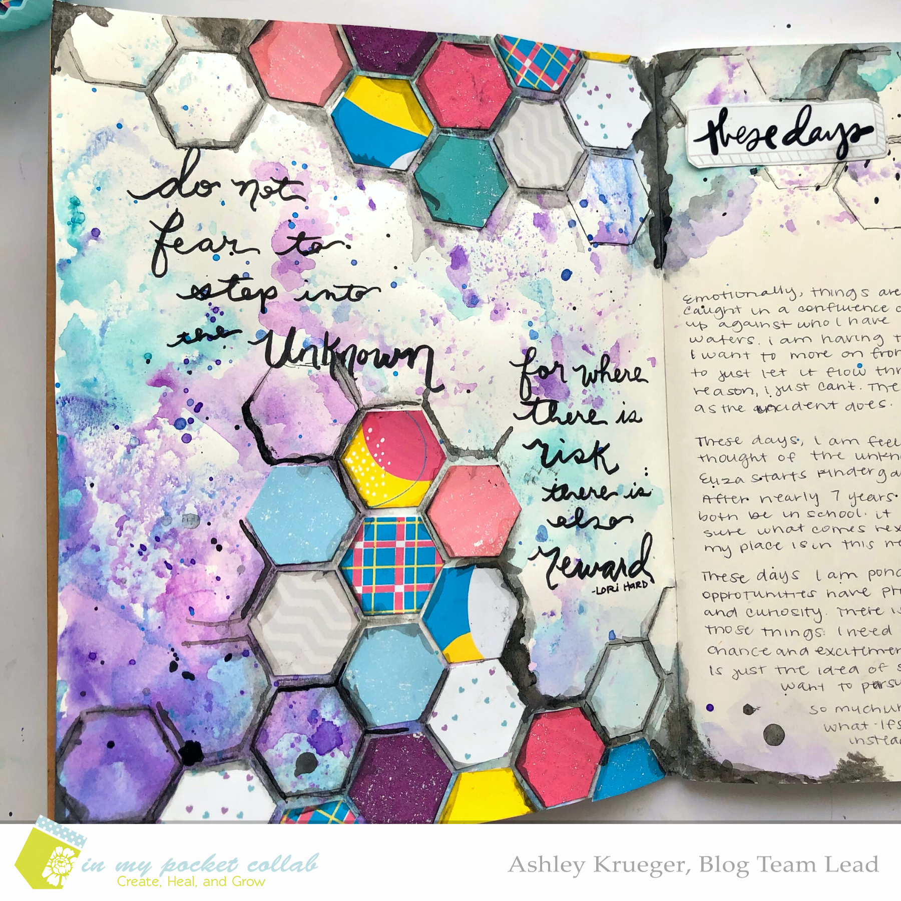 IMP Design Team Ashley Krueger | These Days Art Journal Page