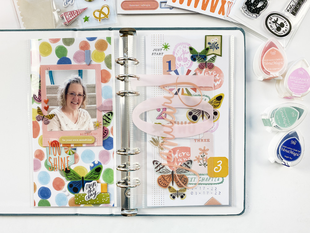 Travelers Notebook Layout by Theresa Moxley | You Shine Ft Studio Calico New Chapter