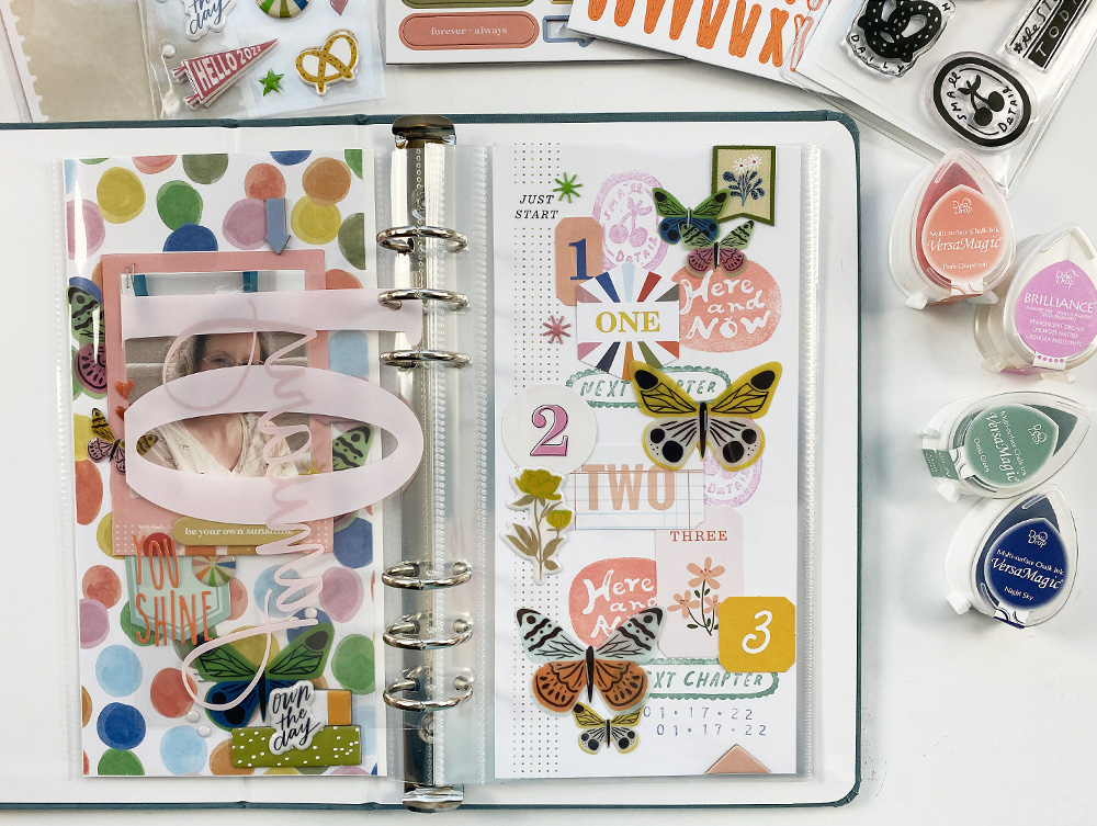 Travelers Notebook Layout by Theresa Moxley | You Shine Ft Studio Calico New Chapter