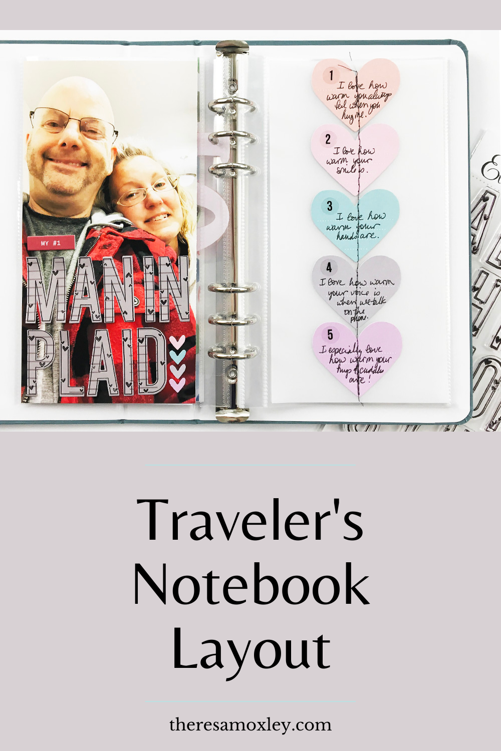 Travelers Notebook Layout | Man In Plaid ft Elles Studio