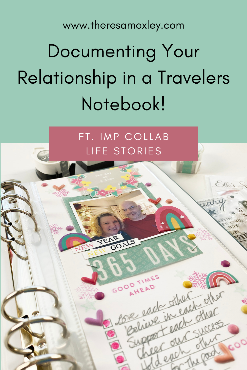 2022 Travelers Notebook Layout ft IMP Collab Life Stories Digital Kit