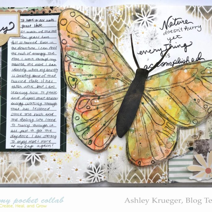 IMP Design Team Ashley Krueger | Hurry Art Journal Page