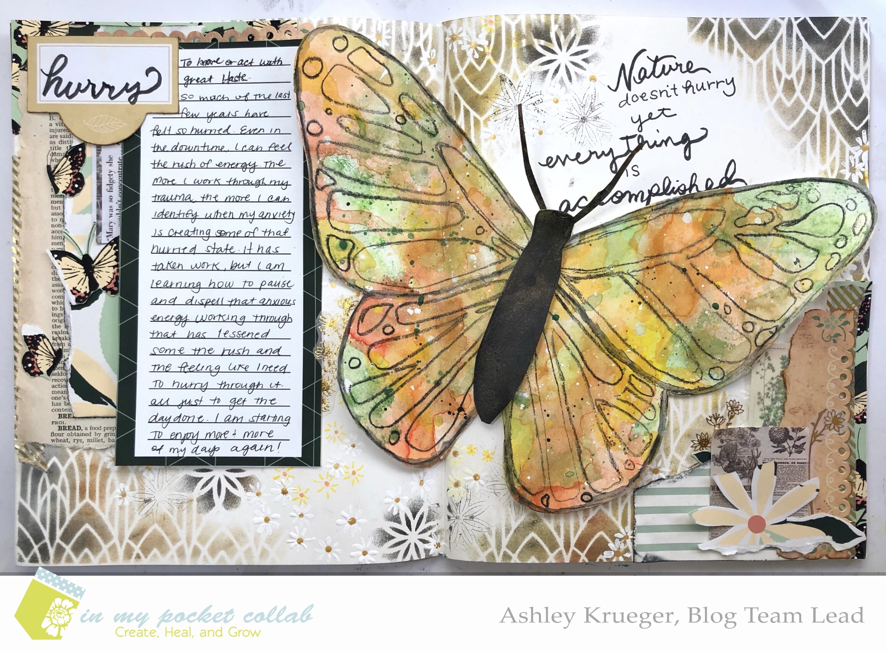 IMP Design Team Ashley Krueger | Hurry Art Journal Page