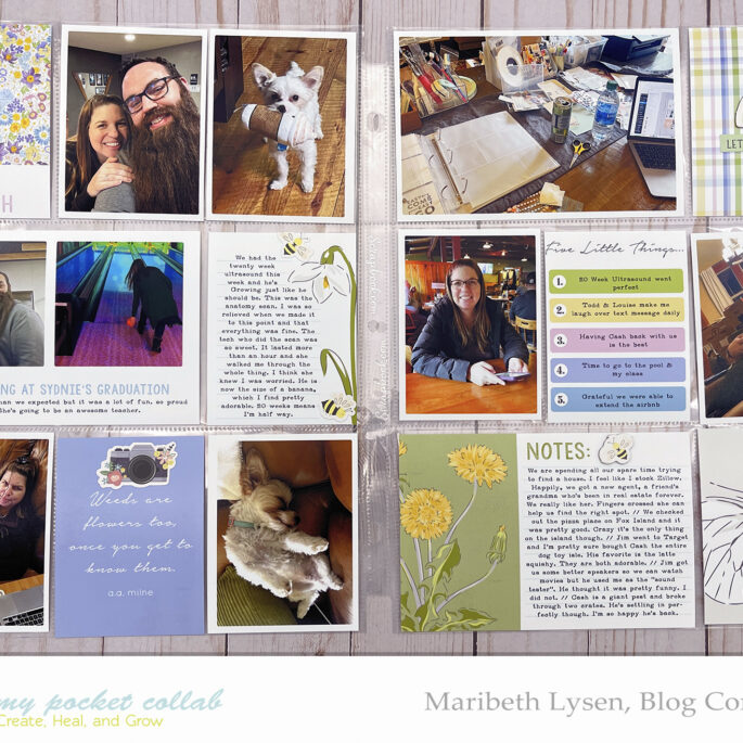 IMP Design Team Maribeth Lysen | Life In Bloom Hybrid Pocket Pages