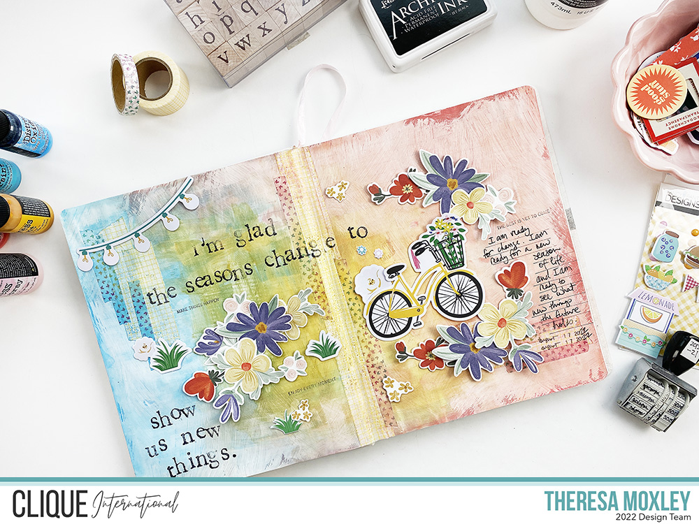 Clique Kits Creative Team August Mood Board Art Journal Page