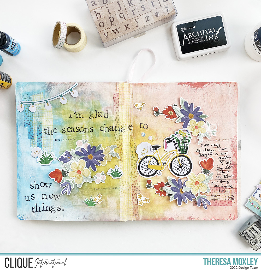 Clique Kits Creative Team August Mood Board Art Journal Page