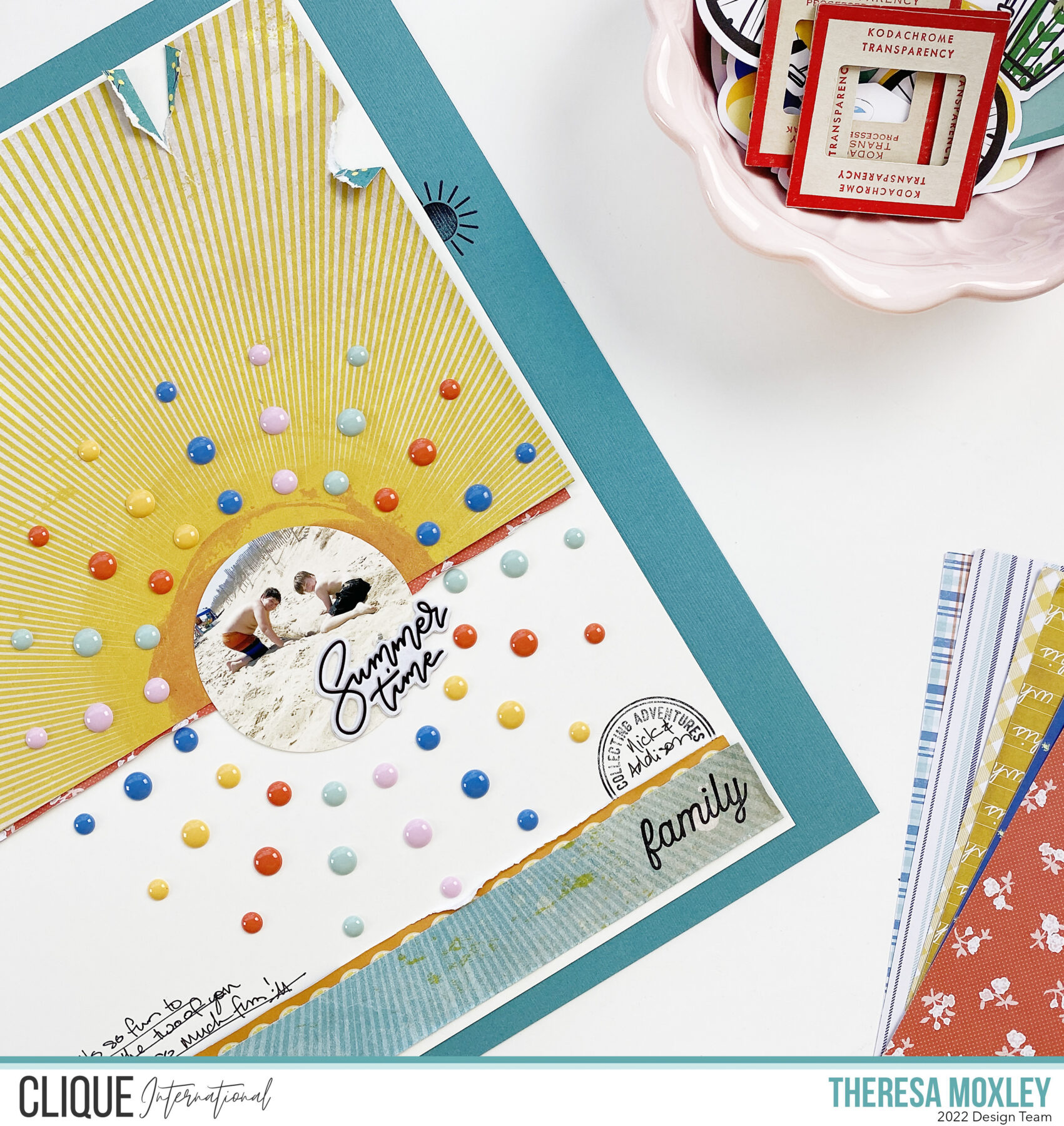 Clique Kits Creative Team | Scrapbook Layout With Cape May Kit