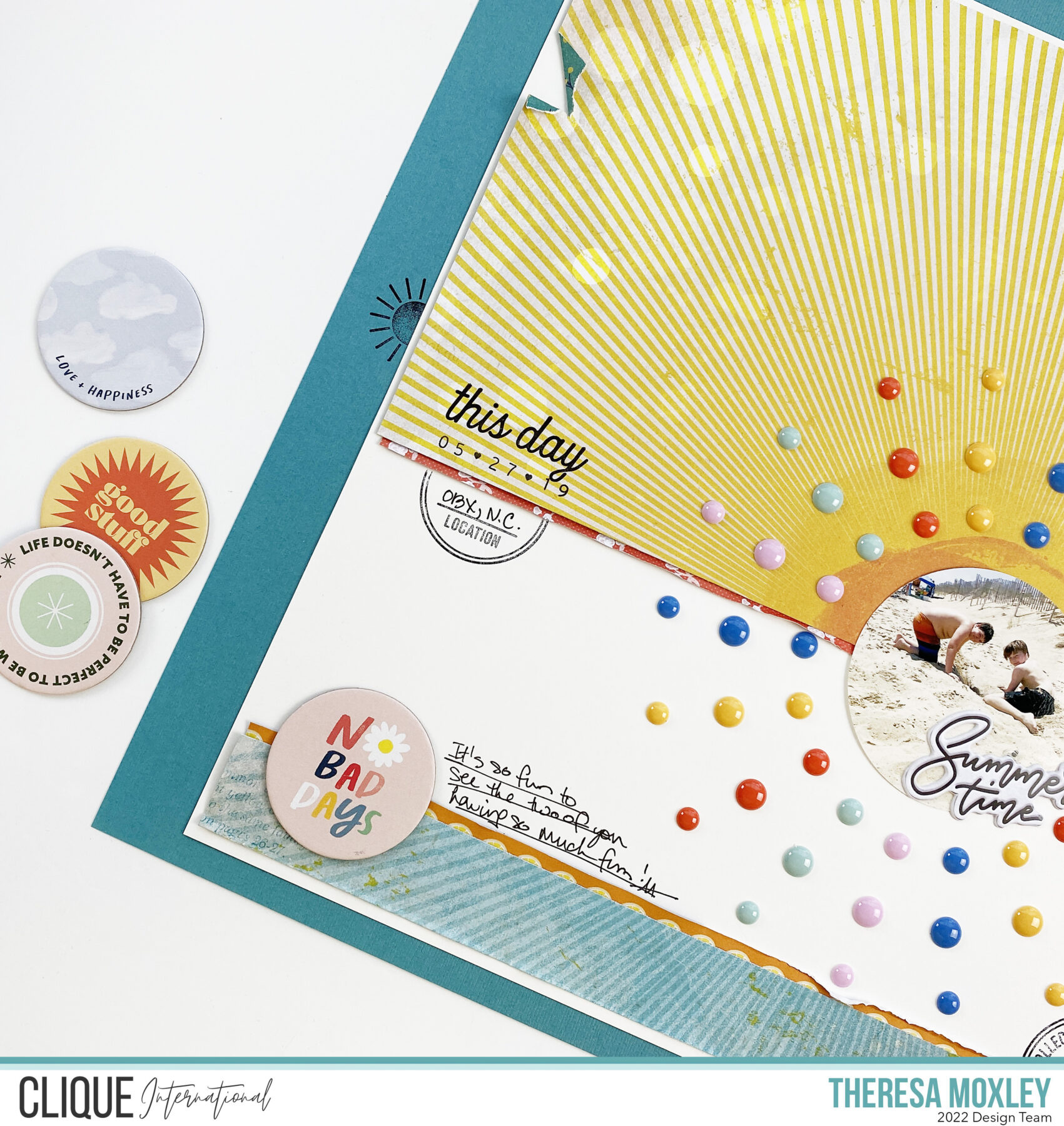 Clique Kits Creative Team | Scrapbook Layout With Cape May Kit