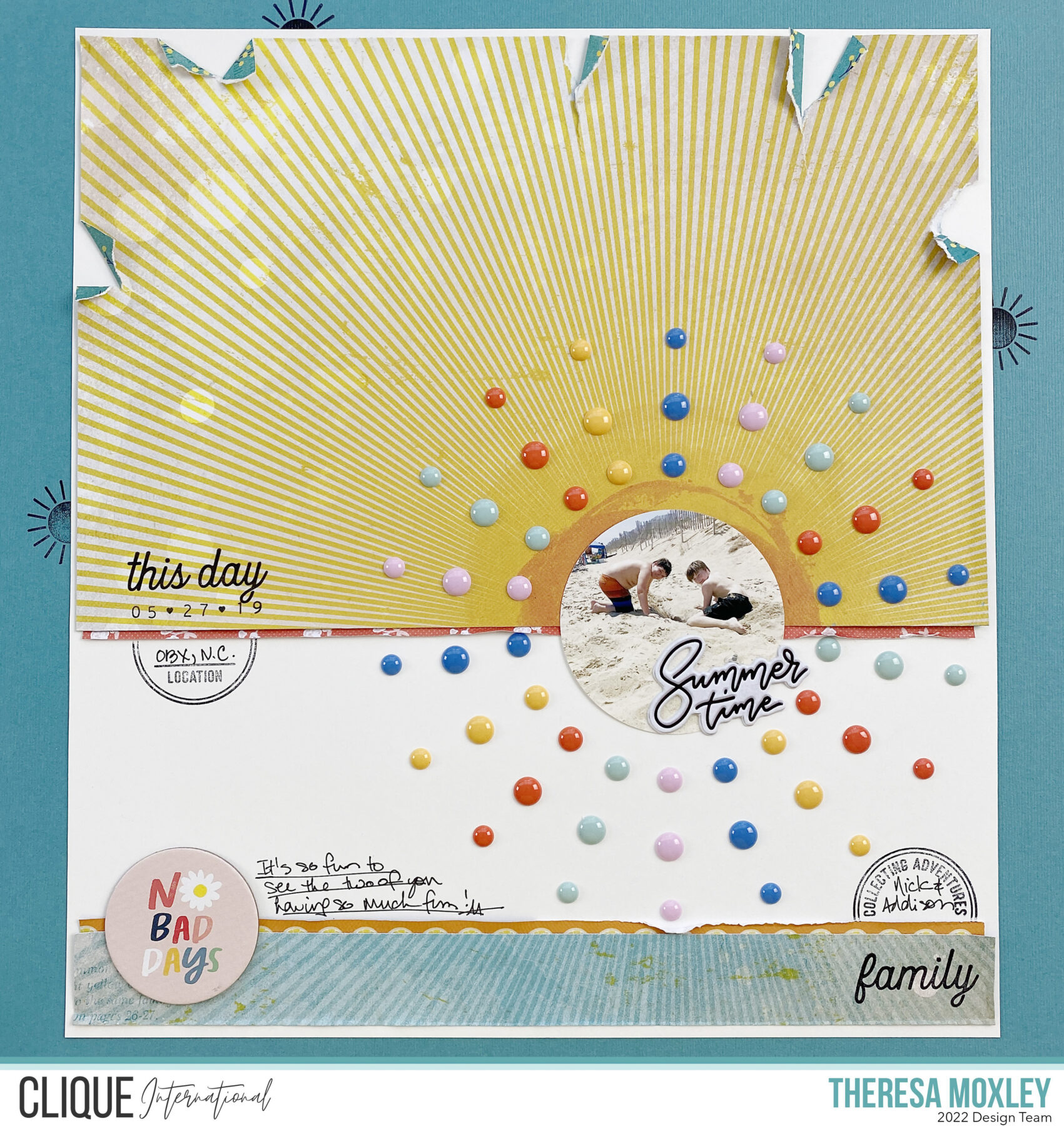 Clique Kits Creative Team | Scrapbook Layout With Cape May Kit