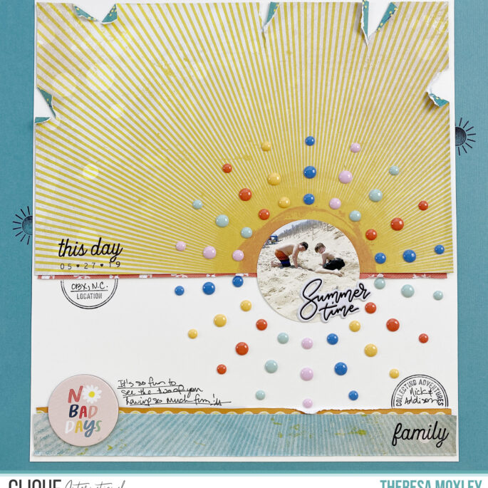 Clique Kits Creative Team | Scrapbook Layout With Cape May Kit