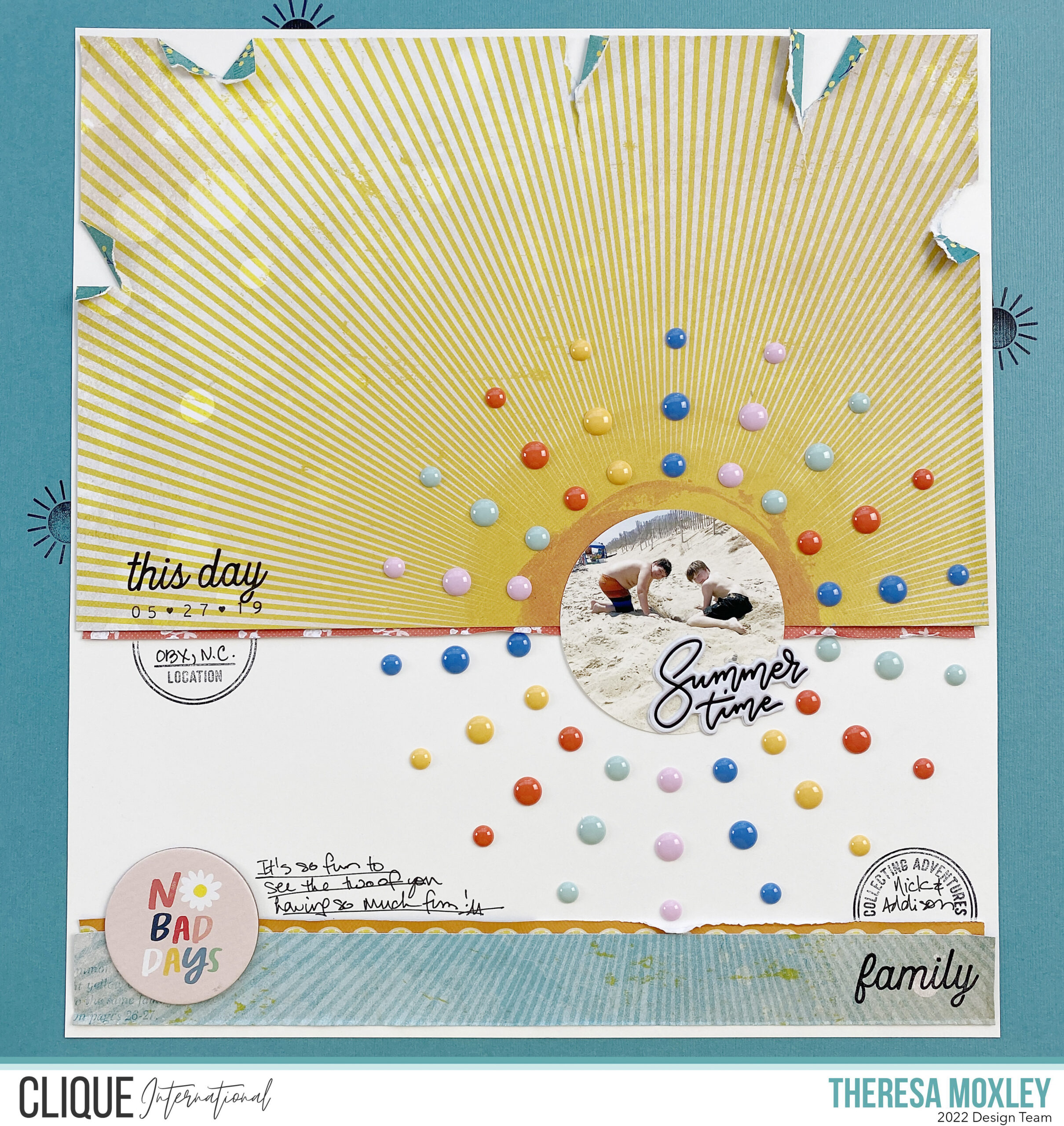 Clique Kits Creative Team | Scrapbook Layout With Cape May Kit